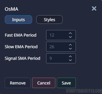 OsMA settings